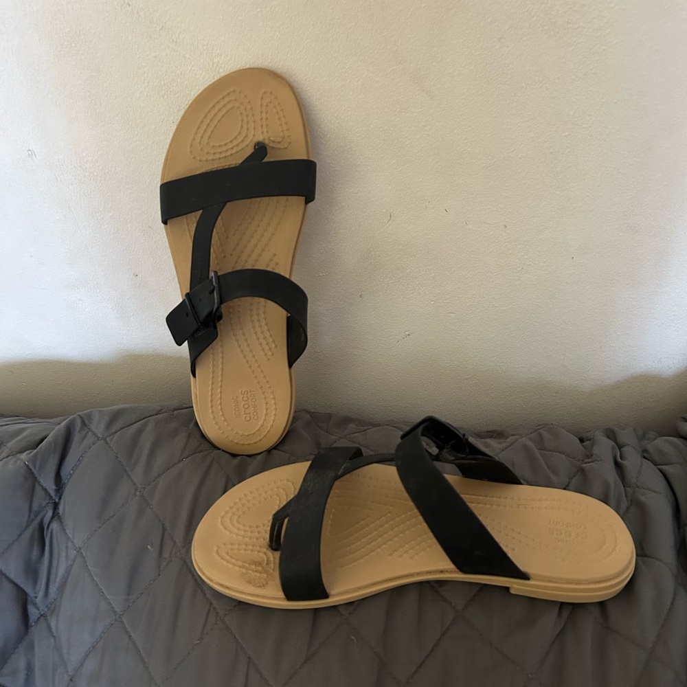 Crocs, Tulum Slide Sandals,Comfortable, casual yet dressy.